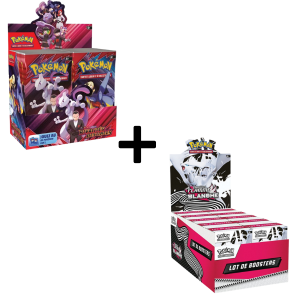 Pokémon JCC EV 10 Display Rivalités Destinées + Display Booster Bundle 10.5 Flamme Blanche