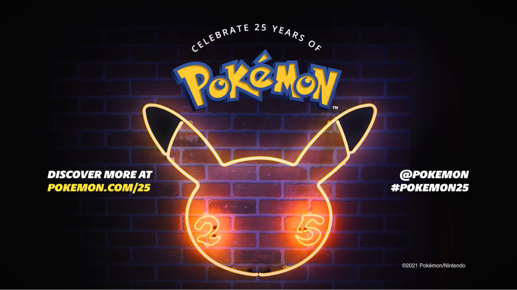 Bannière du 25e anniversaire Pokemon Vinticards.be