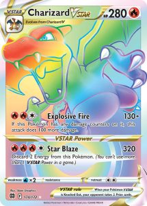 Étoiles brillantes Charizard arc-en-ciel VSTAR 174/172