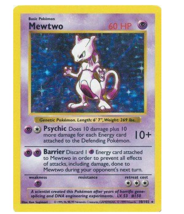 Première édition de Shadowless Mewtwo